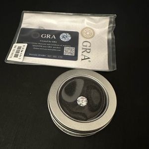 SOLD!  4ct loose Moissanite stone 10mm round brilliant cut GRA